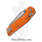 Microtech - 210M-10APFLOR - MSI Mini - Folding Knife - M390MK Apocalyptic Modified Sheepsfoot - Fluted Aluminum - Orange - Image 3