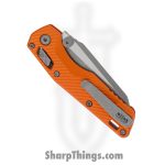 Microtech - 210M-10APFLOR - MSI Mini - Folding Knife - M390MK Apocalyptic Modified Sheepsfoot - Fluted Aluminum - Orange - Image 4