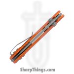 Microtech - 210M-10APFLOR - MSI Mini - Folding Knife - M390MK Apocalyptic Modified Sheepsfoot - Fluted Aluminum - Orange - Image 5