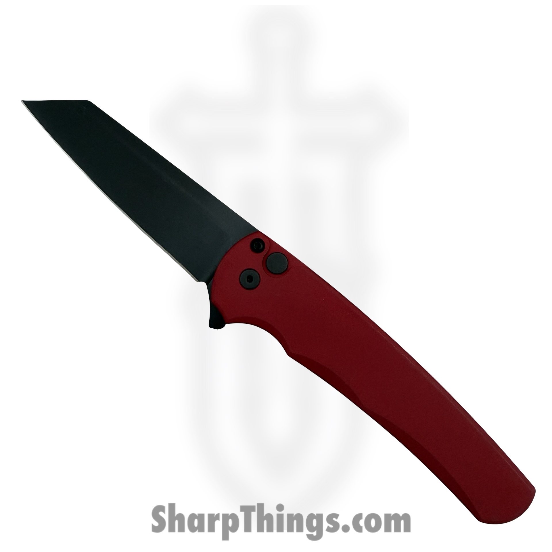 5403-RED_1.jpg ProTech - 5403-Red - Malibu - Folding Knife - CPM MagnaCut Coated Reverse Tanto - 7075 Aluminum - Red - Image 1