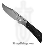 Gecko Customz KW - A1-2 - Dune - Folding Knife - M390 Stonewash Bowie - Marble CF Titanium - Black Gray