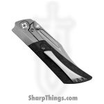 Gecko Customz KW - A1-2 - Dune - Folding Knife - M390 Stonewash Bowie - Marble CF Titanium - Black Gray - Image 6