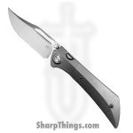 Gecko Customz KW - A4 - Dune - Folding Knife - M390 Stonewash Bowie - Titanium - Gray