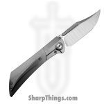 Gecko Customz KW - A4 - Dune - Folding Knife - M390 Stonewash Bowie - Titanium - Gray - Image 2