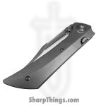 Gecko Customz KW - A4 - Dune - Folding Knife - M390 Stonewash Bowie - Titanium - Gray - Image 3