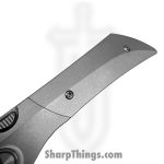 Gecko Customz KW - A4 - Dune - Folding Knife - M390 Stonewash Bowie - Titanium - Gray - Image 4