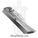 Gecko Customz KW - A4 - Dune - Folding Knife - M390 Stonewash Bowie - Titanium - Gray - Image 5