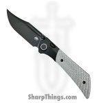 Gecko Customz KW - A7 - Dune - Folding Knife - M390 Coated Bowie - Titanium Twill CF - Silver Black