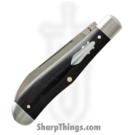 Jack Wolf Knives - EUREK-01-EBONY - Eureka - Folding Knife - 14C28N Satin Spey - Ebony Wood - Black - Image 3