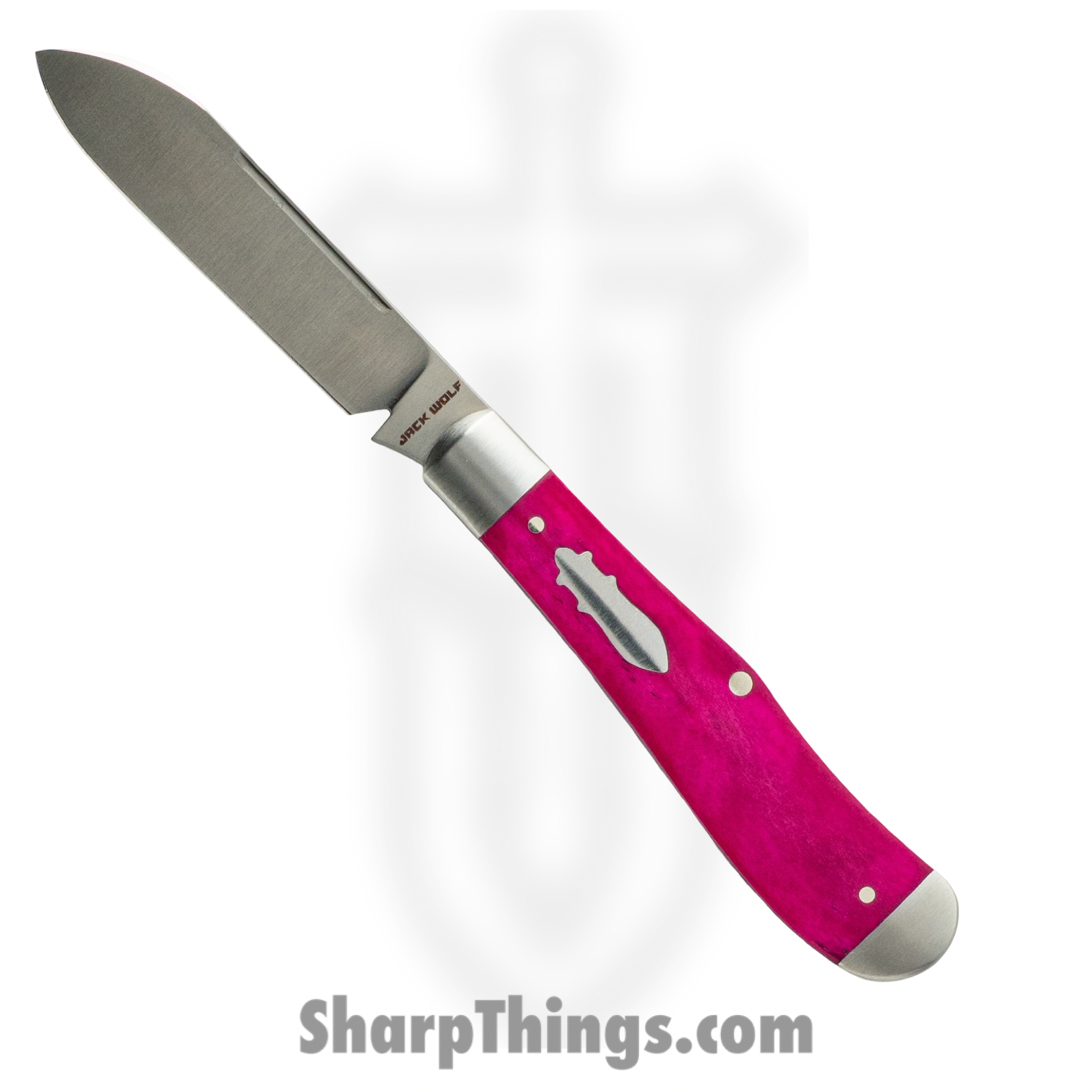 EUREK-01-SMT-PUR-BON_1.png Jack Wolf Knives - EUREK-01-SMT-PUR-BON - Eureka - Folding Knife - 14C28N Satin Spey - Bone - Purple - Image 1
