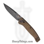Hogue Knives - HO24453 - Mysto Earth - Folding Knife - CPM MagnaCut Stonewash Clip Point - Browns Point Richlite - Brown
