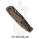 Hogue Knives - HO24453 - Mysto Earth - Folding Knife - CPM MagnaCut Stonewash Clip Point - Browns Point Richlite - Brown - Image 4