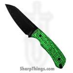 Kizer Cutlery - KI1135A2 - Field Mouse - Fixed Blade Knife - 3 Layer Composite Steel Acid Wash Sheepsfoot - Glow Canvas Micarta - Brown - Image 3