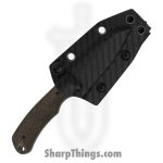 Kizer Cutlery - KI1135A2 - Field Mouse - Fixed Blade Knife - 3 Layer Composite Steel Acid Wash Sheepsfoot - Glow Canvas Micarta - Brown - Image 6