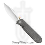 Kizer Cutlery - KI4784A2 - Harpoon - Folding Knife - ELMAX Satin Drop Point - Titanium Norplex UltreX Micarta - Gray Black