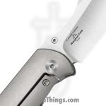 Kizer Cutlery - KI4784A2 - Harpoon - Folding Knife - ELMAX Satin Drop Point - Titanium Norplex UltreX Micarta - Gray Black - Image 4