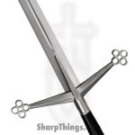 Kingston Arms - KIN36131 - Scottish Claymore - Fixed Blade Knife - 65Mn Satin Sword - Leather Wrapped - Black - Image 3