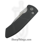ProTech - LG405 - Les George Short Bladed Rockeye - Automatic Knife - S35VN Stonewash Drop Point - Aluminum - Black - Image 3