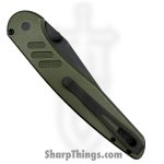 ProTech - PN1103-BW Green - Avalon - Folding Knife - CPM MagnaCut Coated Drop Point - Knurled Aluminum - Battleworn Green - Image 5
