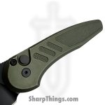 ProTech - PN1103-BW Green - Avalon - Folding Knife - CPM MagnaCut Coated Drop Point - Knurled Aluminum - Battleworn Green - Image 6