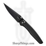 ProTech - PN1103 - Avalon - Folding Knife - CPM MagnaCut Coated Drop Point - Knurled Aluminum - Black