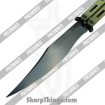 HOM Designs - POBB-32 - Preowned Basilisk-R - Balisong - 154CM Black Recurve - G-10 - Black - Image 3