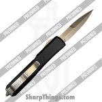 Microtech - POBB-36 - Preowned Ultratech 120-13 - OTF Auto - M390 Bronze Stonewash Clip Point P/S - Aluminum - Black - Image 2