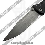 Microtech - POBB-37 - Preowned Socom Elite w/ Custom Inlays & LNW Clip 160-11AP - Automatic Knife - M390 Apocolyptic Drop Point - Aluminum - Black - Image 6