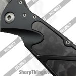 Microtech - POBB-37 - Preowned Socom Elite w/ Custom Inlays & LNW Clip 160-11AP - Automatic Knife - M390 Apocolyptic Drop Point - Aluminum - Black - Image 7