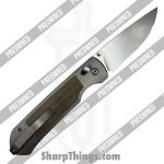 Ohlone Knives - POBB-38 - Preowned Goat AXL w/ pen - Folding Knife - M390 Stonewash Drop Point - Titanium - Grey|Green - Image 2