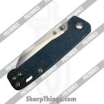 QSP - POBB-42 - Preowned Penguin LL - Folding Knife - D2 Satin Sheepsfoot - Micarta - Blue - Image 3