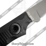 T.Kell Knives - POBB-45 - Preowned Pirahna w/ Extended Grips - Fixed Blade Knife - 80CRV2 Nickel Boron Drop Point - Aluminum - Black - Image 4