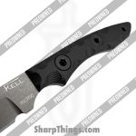 T.Kell Knives - POBB-45 - Preowned Pirahna w/ Extended Grips - Fixed Blade Knife - 80CRV2 Nickel Boron Drop Point - Aluminum - Black - Image 6