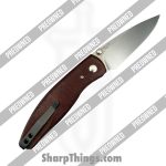 TRM - POBB-47 - Preowned Atom (Aftermarket Micarta Scales) - Folding Knife - 20CV Stonewash Drop Point - Micarta - Red - Image 2