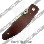 TRM - POBB-47 - Preowned Atom (Aftermarket Micarta Scales) - Folding Knife - 20CV Stonewash Drop Point - Micarta - Red - Image 3