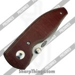 TRM - POBB-47 - Preowned Atom (Aftermarket Micarta Scales) - Folding Knife - 20CV Stonewash Drop Point - Micarta - Red - Image 5
