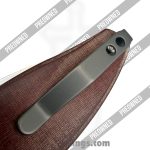 TRM - POBB-47 - Preowned Atom (Aftermarket Micarta Scales) - Folding Knife - 20CV Stonewash Drop Point - Micarta - Red - Image 6