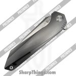 Twosun - POBB-48 - Preowned TS298 - Folding Knife - 14C28N Belt Satin Wharncliffe - Titanium - Grey - Image 3