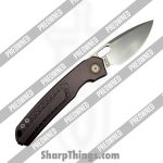 Vosteed - POBB-49 - Preowned Psyop A2206 - Folding Knife - Elmax Stonewash Drop Point - Titanium - Bronze - Image 2