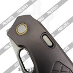 Vosteed - POBB-49 - Preowned Psyop A2206 - Folding Knife - Elmax Stonewash Drop Point - Titanium - Bronze - Image 4