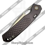 Vosteed - POBB-49 - Preowned Psyop A2206 - Folding Knife - Elmax Stonewash Drop Point - Titanium - Bronze - Image 5