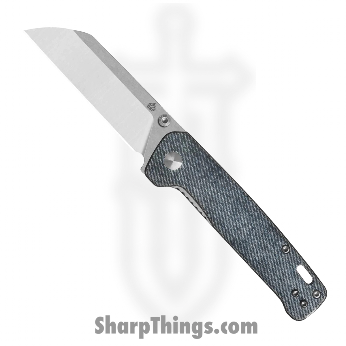 QS130V2B1_1.jpg QSP - QS130V2B1 - Penguin V2 - Folding Knife - D2 Two Tone Sheepsfoot - Denim Micarta - Blue - Image 1