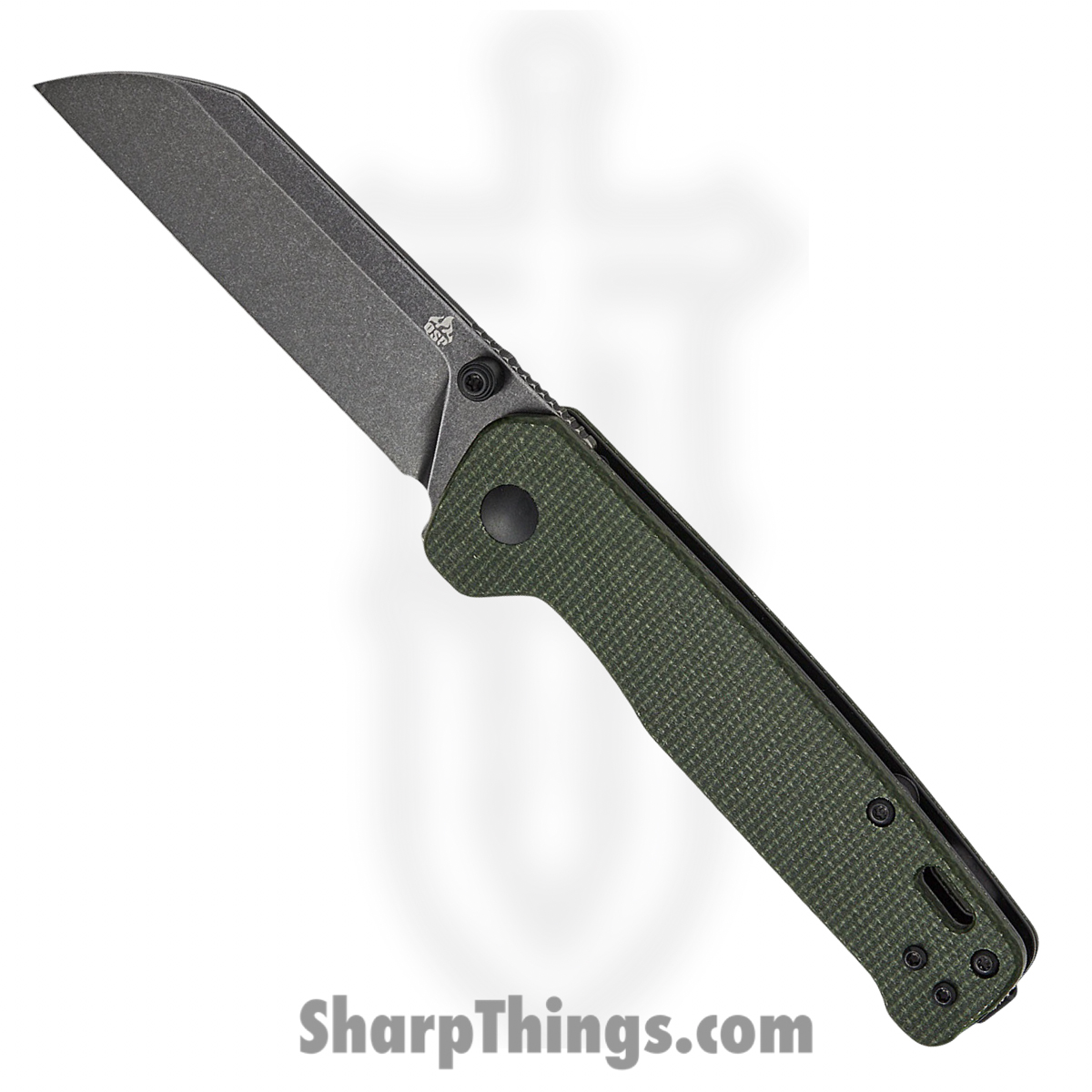 QS130V2C2_1.jpg QSP - QS130V2C2 - Penguin V2 - Folding Knife - D2 Stonewash Sheepsfoot - Micarta - Green - Image 1