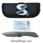Simeon - SCKKROWA826 - Krow - Folding Knife - MagnaMax Stonewash Tanto - Titanium - Natural - Image 15