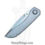 Simeon - SCKKROWA826 - Krow - Folding Knife - MagnaMax Stonewash Tanto - Titanium - Natural - Image 7