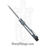 Simeon - SCKKROWB826 - Krow Radial Milling - Folding Knife - MagnaMax Stonewash Tanto - Titanium - Blue - Image 3