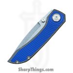 Simeon - SCKKROWB826 - Krow Radial Milling - Folding Knife - MagnaMax Stonewash Tanto - Titanium - Blue - Image 8