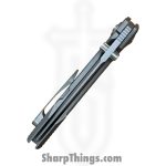 Simeon - SCKKROWB826 - Krow Radial Milling - Folding Knife - MagnaMax Stonewash Tanto - Titanium - Blue - Image 9