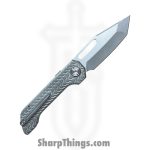 Simeon - SCKRINOA826 - Rhinox Ramen Milling - Folding Knife - S35VN Stonewash Tanto - Titanium - Natural - Image 2