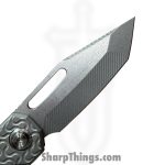 Simeon - SCKRINOA826 - Rhinox Ramen Milling - Folding Knife - S35VN Stonewash Tanto - Titanium - Natural - Image 3